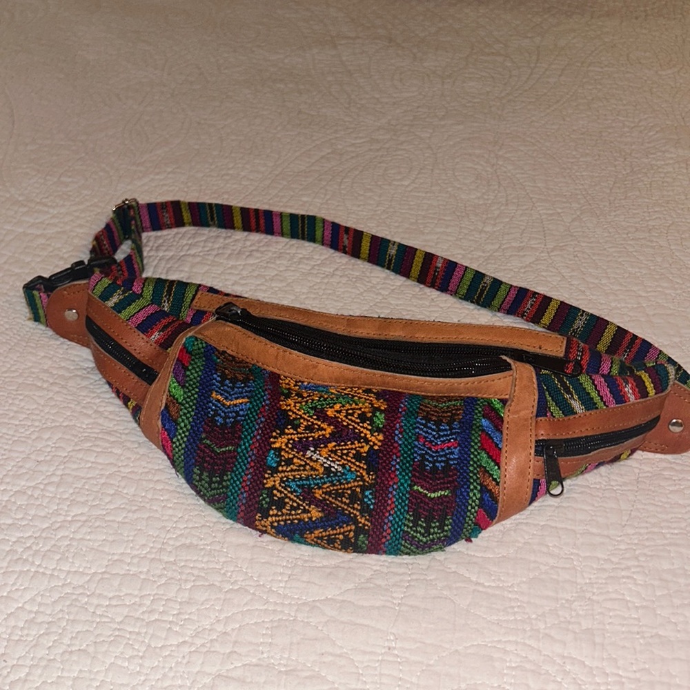 Hand stitched crossbody